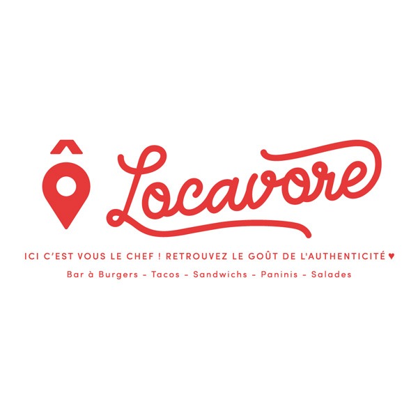 Logo rouge pour restaurant O Locavore