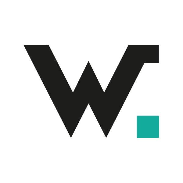 lettre w noir et point vert de Wellcom France identité de marque